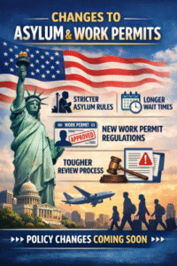 যুক্তরাষ্ট্রে এসাইলাম ও ওয়ার্ক পারমিট পাওয়ার ক্ষেত্রে নীতিগত পরিবর্তন আসছে